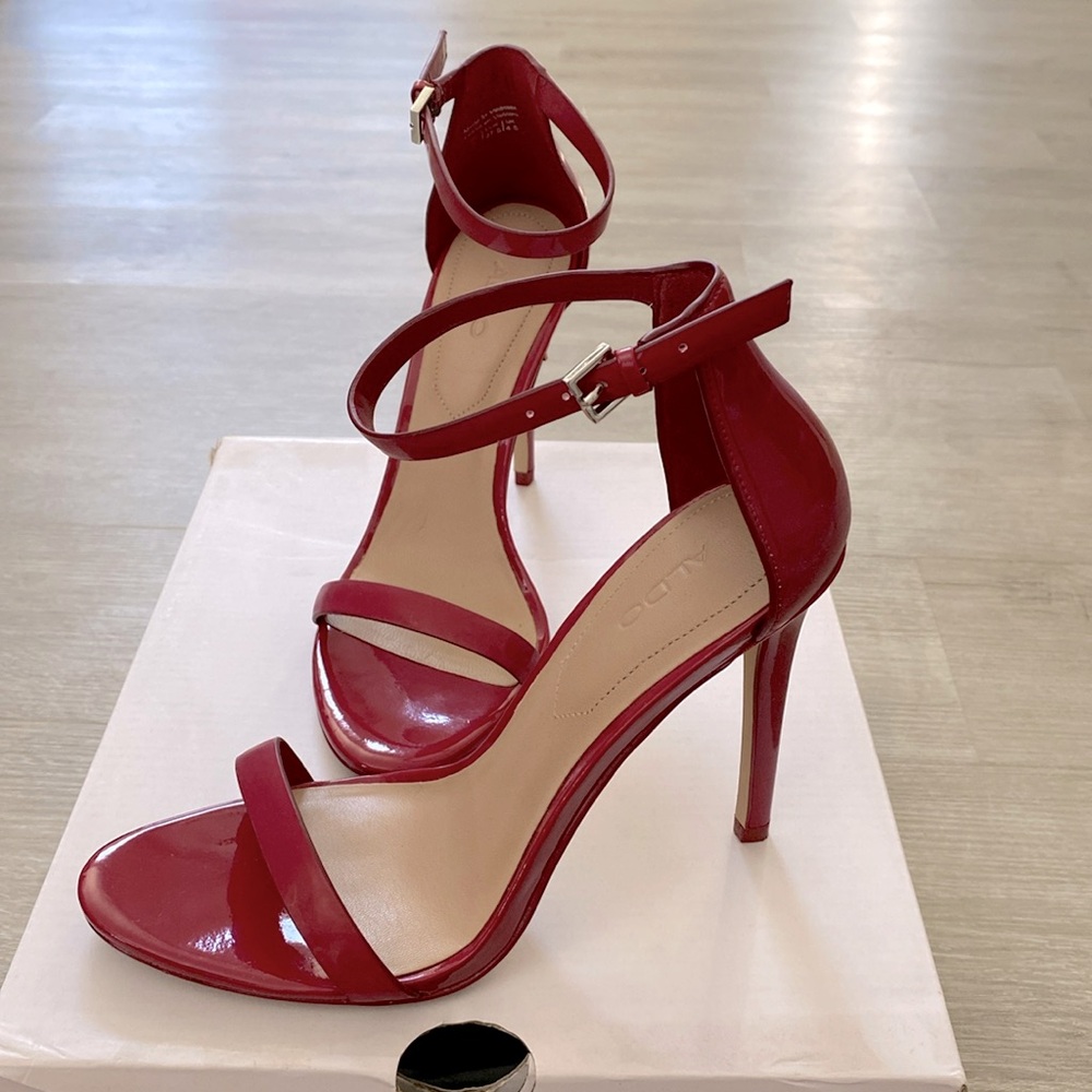 Red ALDO heels, size 7